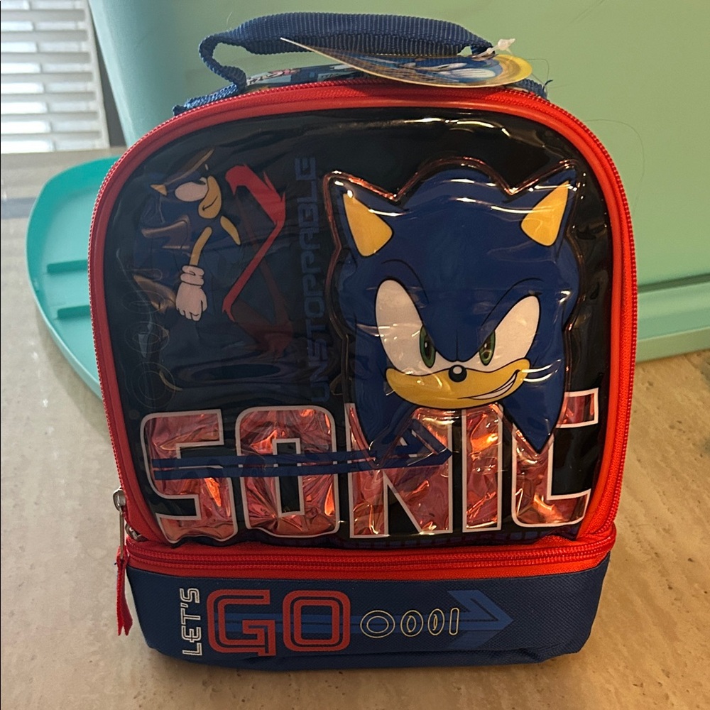 Sonic the Hedgehog Kids Lunch Bag - Blue and Red